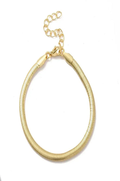 GRACE 18K GOLD RIBBED BRACELET